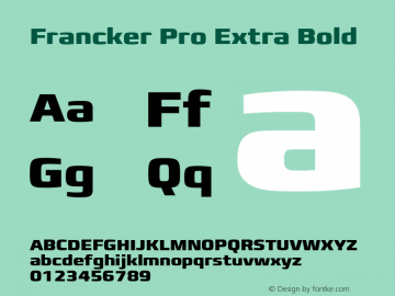 Francker Pro Extra Bold Version 1.00图片样张