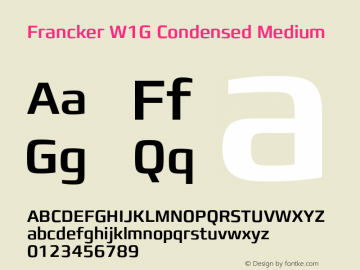 FranckerW1G-CondensedMedium Version 1.01图片样张