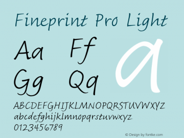 FineprintPro-Light Version 1.00; 2007图片样张