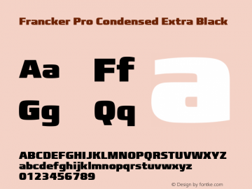 Francker Pro Condensed X Black Version 1.01图片样张