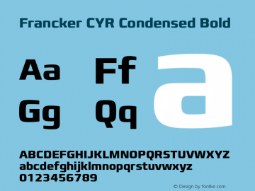 FranckerCYR-CondensedBold Version 1.00图片样张