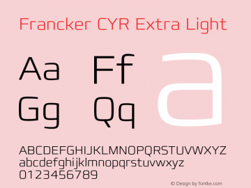 FranckerCYR-ExtraLight Version 1.00图片样张