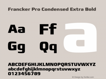 FranckerPro-CondensedXBold Version 1.01图片样张