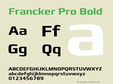 FranckerPro-Semibold Version 1.00图片样张