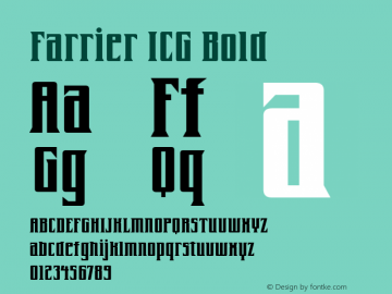 Farrier ICG Bold Altsys Fontographer 4.1 01/02/96图片样张