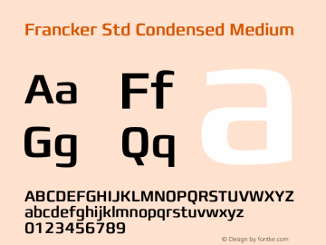 FranckerStd-CondensedMedium Version 1.00图片样张