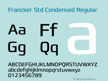 FranckerStd-CondensedReg Version 1.00图片样张