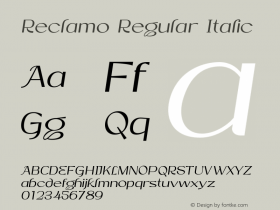 Reclamo Regular Italic Version 1.000;FEAKit 1.0图片样张