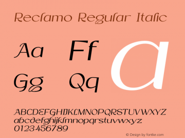 Reclamo Regular Italic Version 1.000图片样张