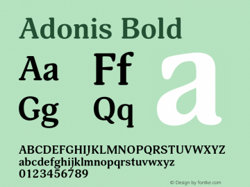 Adonis Bold Version 2.000图片样张