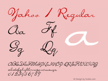 Yahoo 1 Regular Altsys Fontographer 3.5  10/2/92 Font Sample