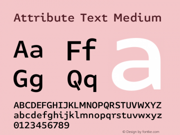 Attribute Text Medium Version 7.601, build 1028, FoPs, FL 5.04图片样张