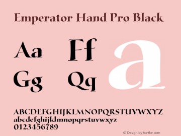 Emperator Hand Pro Black Version 1.000;hotconv 1.0.109;makeotfexe 2.5.65596图片样张