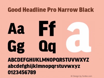 GoodHeadlinePro-NarrBlack Version 7.504; 2014; Build 1021图片样张