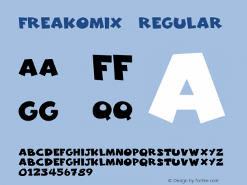 Freakomix Regular Version 1.0 Font Sample