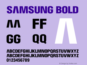 Samsung Bold Version 1.00 January 1, 1904, initial release图片样张