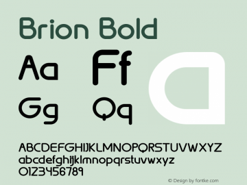 Brion Bold 1.0图片样张