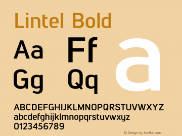 Lintel Bold Version 1.001;PS 001.001;hotconv 1.0.70;makeotf.lib2.5.58329图片样张