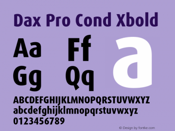 Dax Pro Cond Xbold Version 7.504; 2006; Build 1022图片样张