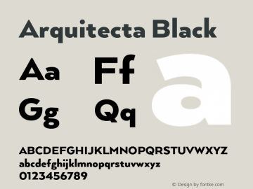 Arquitecta-Black Version 1.000;PS 001.000;hotconv 1.0.88;makeotf.lib2.5.64775图片样张