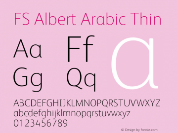 FS Albert Arabic Thin Version 1.01图片样张