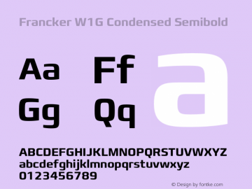 FranckerW1G-CondensedSmbold Version 1.01图片样张