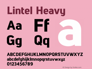 Lintel Heavy Version 1.001;PS 001.001;hotconv 1.0.70;makeotf.lib2.5.58329图片样张