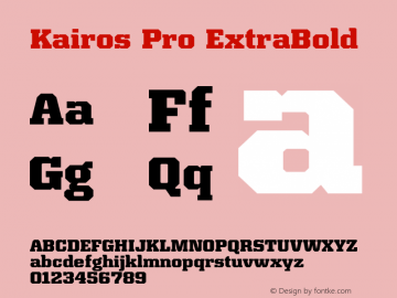 Kairos Pro ExtraBold Version 1.00图片样张