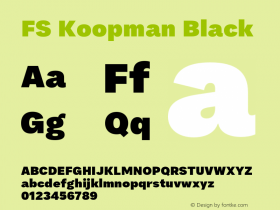 FS Koopman Black Version 1.02;PS 001.001;hotconv 1.0.88;makeotf.lib2.5.64775图片样张