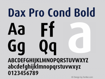 Dax Pro Cond Bold Version 7.504; 2006; Build 1022图片样张