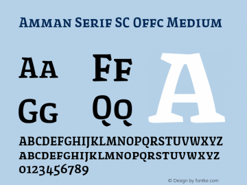 Amman Serif SC Offc Medium Version 7.504; 2010; Build 1020图片样张