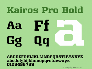 Kairos Pro Bold Version 1.00图片样张