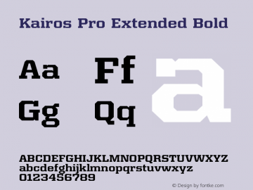 Kairos Pro Extended Bold Version 1.00图片样张