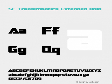 SF TransRobotics Extended Bold ver 1.2; 1999. Freeware.图片样张