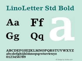 LinoLetterStd-Bold Version 3.000 Build 1000图片样张