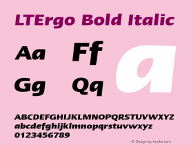 Linotype Ergo Bold Italic Version 2.31图片样张