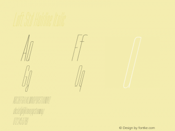 LoftStd-HairlineItalic Version 1.000图片样张