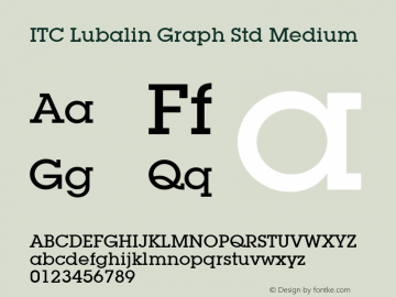 ITC Lubalin Graph Std Medium Regular Version 1.00 Build 1000图片样张