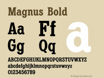 Magnus Bold Version 1.00图片样张