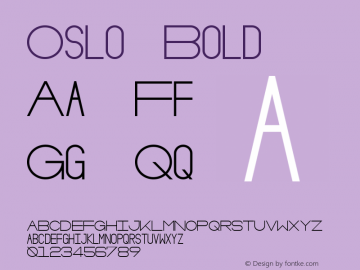 Oslo Bold Version 1.000 Font Sample