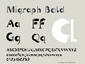 Migraph Bold Version 1.00图片样张