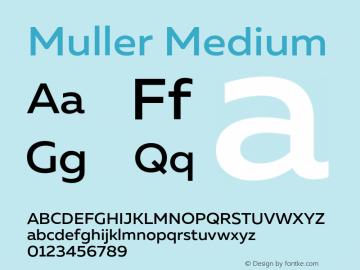 Muller-Medium Version 1.000;PS 001.000;hotconv 1.0.88;makeotf.lib2.5.64775图片样张