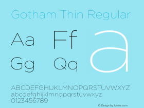 Gotham Thin Regular Version 1.200图片样张