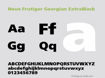 Neue Frutiger Georgian XtraBlk Version 1.00, build 7, s3图片样张