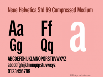 Neue Helvetica Std 69 Cm Medium Version 1.00, build 9, s3图片样张