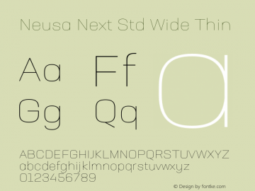 Neusa Next Std Wide Thin Version 1.002;PS 001.002;hotconv 1.0.88;makeotf.lib2.5.64775图片样张