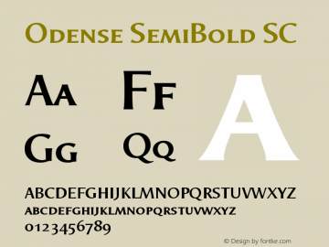 Odense SemiBold SC Version 1.00图片样张