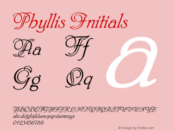 Phyllis Initials Version 1.01, build 6, s3图片样张