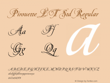 PirouetteLTStd-Regular Version 2.100;PS 002.001;hotconv 1.0.38图片样张