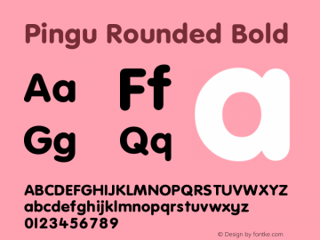 Pingu Rounded Bold Fontographer 4.7 16/10/06 FG4M­0000002424图片样张